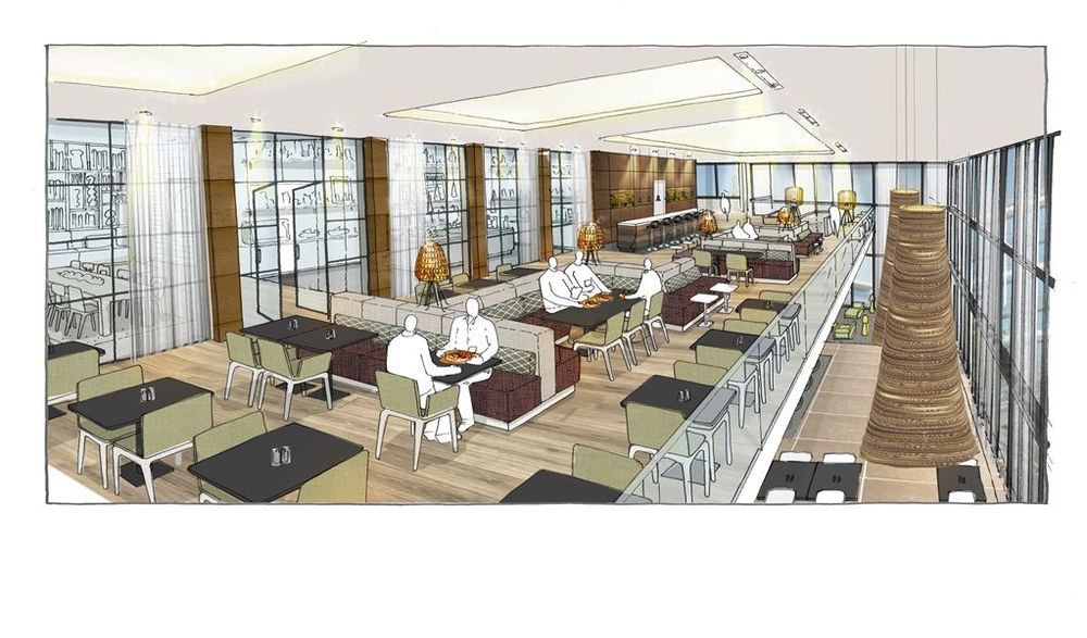 Element Amsterdam Hotel Restoran gambar