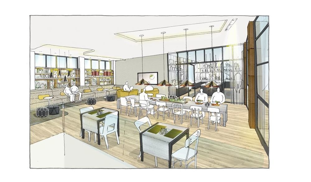 Element Amsterdam Hotel Restoran gambar